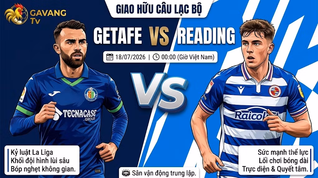 Nhận định chiến thuật Getafe vs Reading (18/07/2026): Bản lĩnh La Liga